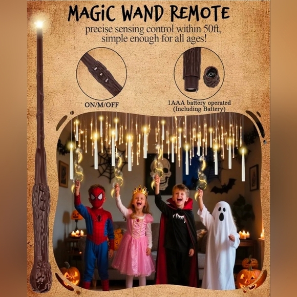 32pcs Floating Candles with Wand Magic Hanging Candles - Picture 3 of 11